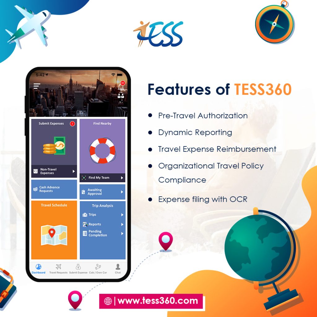 Features of TESS360 Travel Expense Management Software